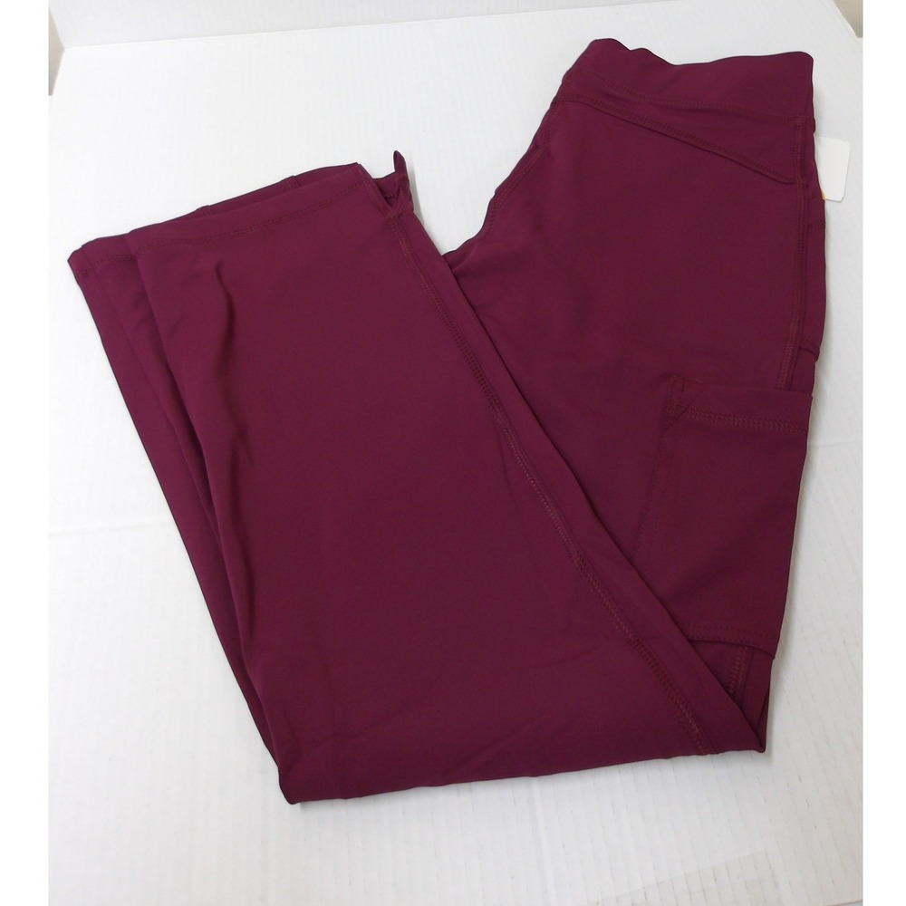 Urbane Scrubs Performance Contemporary Cargo Scrub‎ Pants Wine Burgundy /#26665